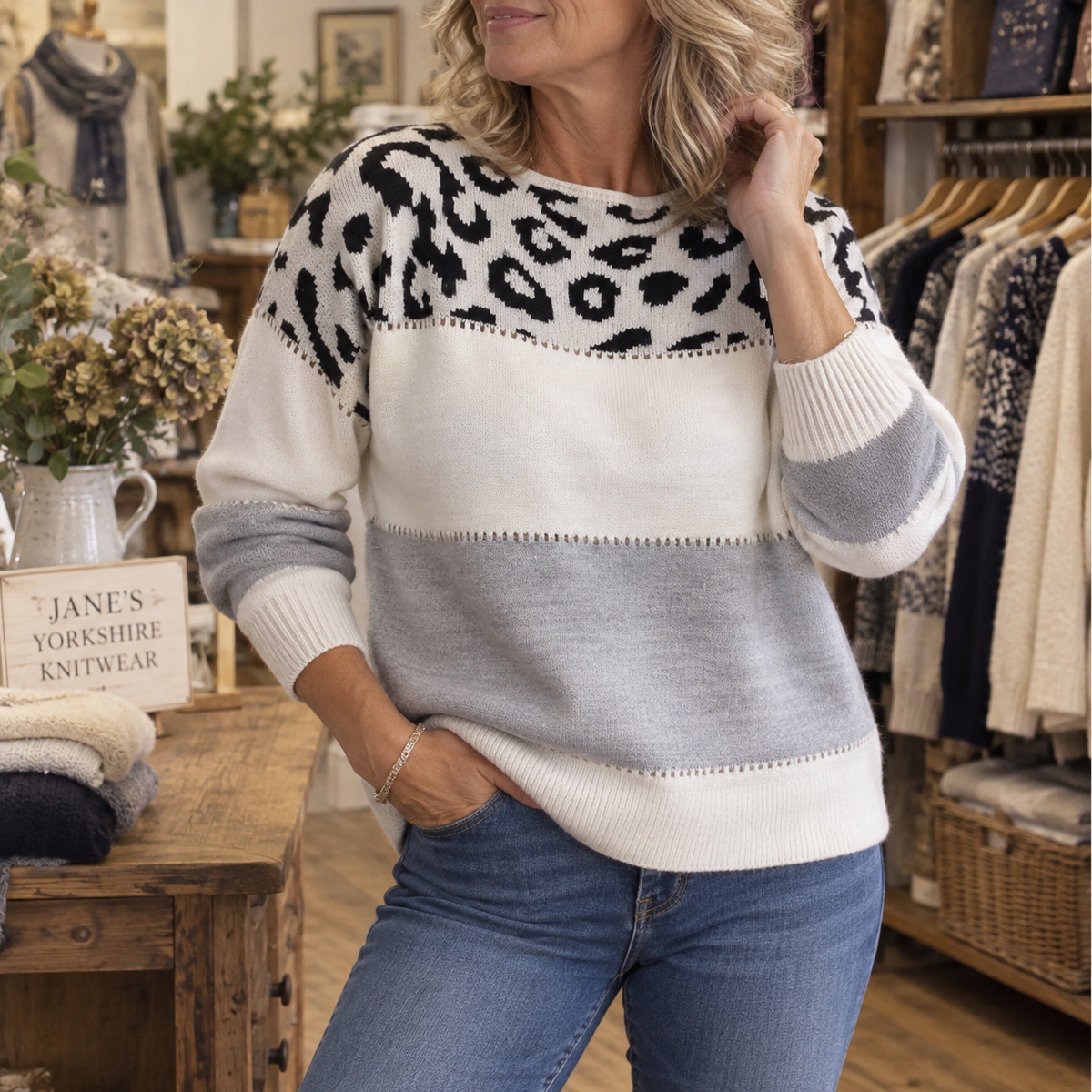 Tabitha Leopard Print Jumper