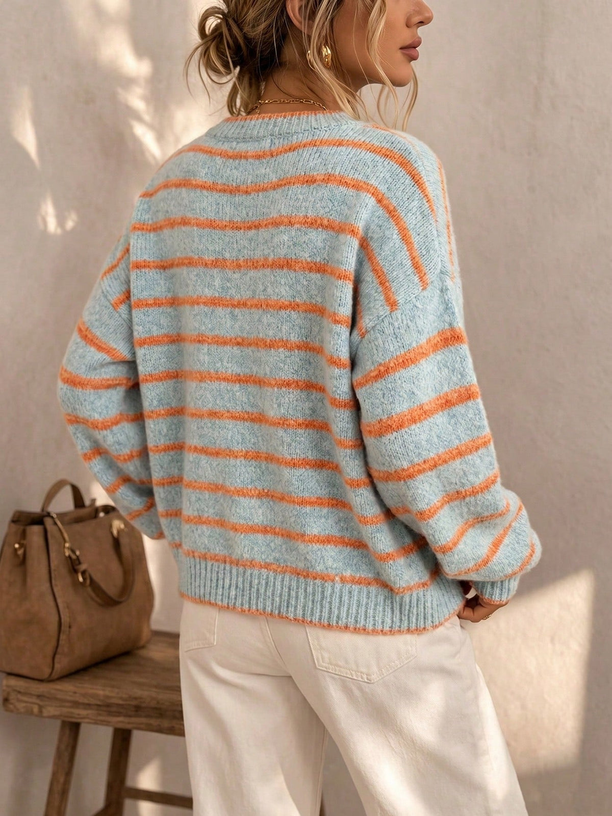 Phoebe | Striped Button Cardigan