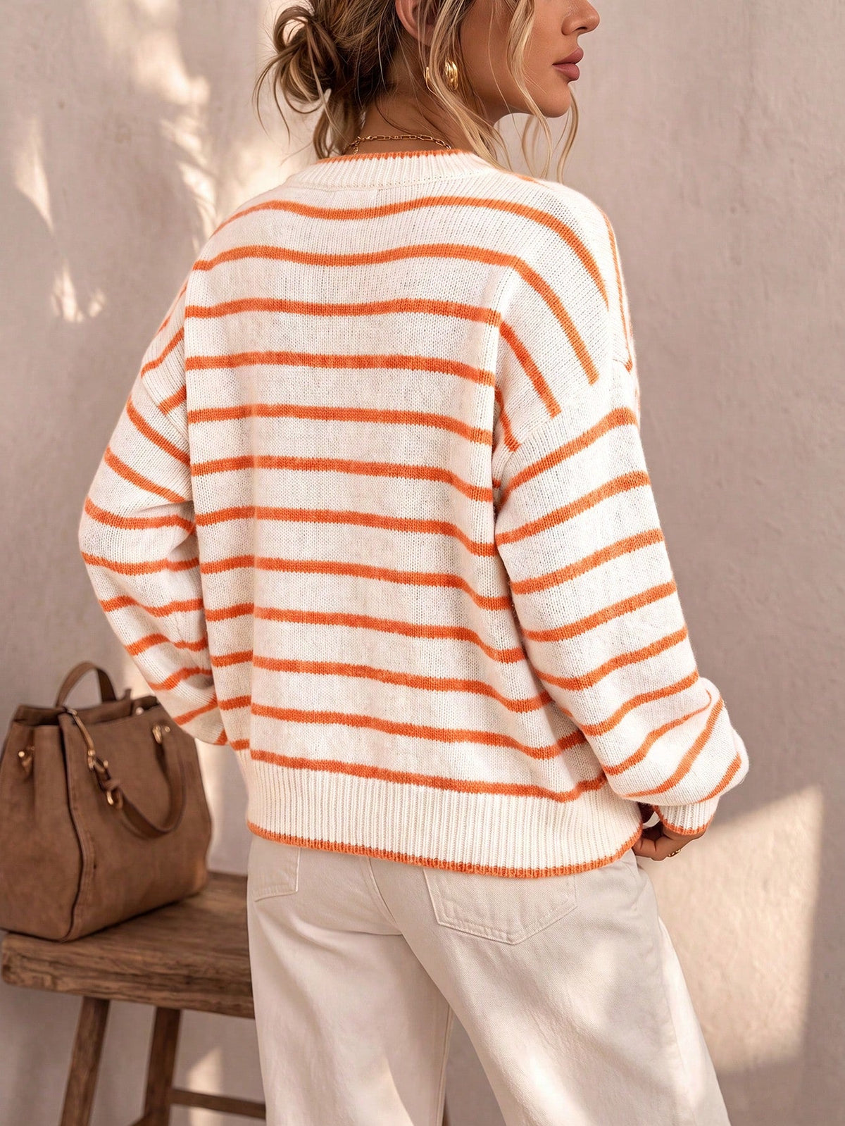Phoebe | Striped Button Cardigan