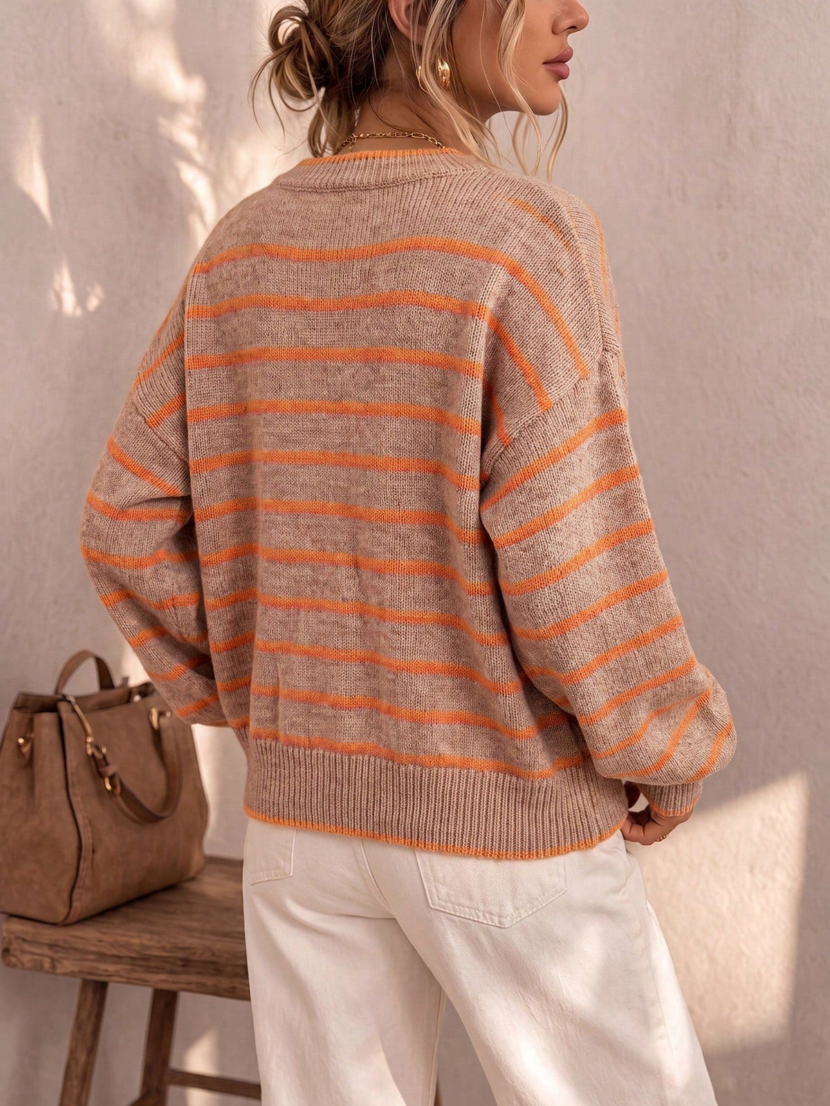 Phoebe | Striped Button Cardigan