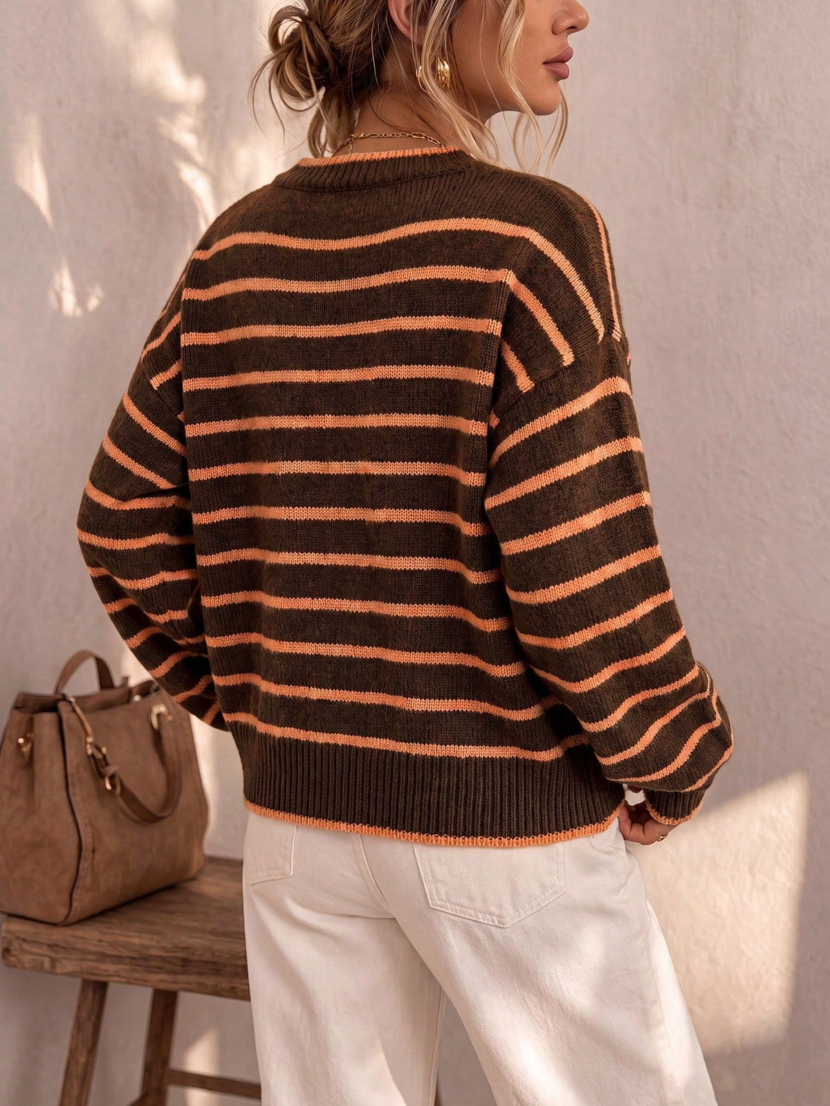 Phoebe | Striped Button Cardigan