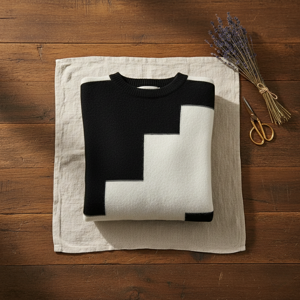 Maisie – Jumper with Geometric Block Pattern
