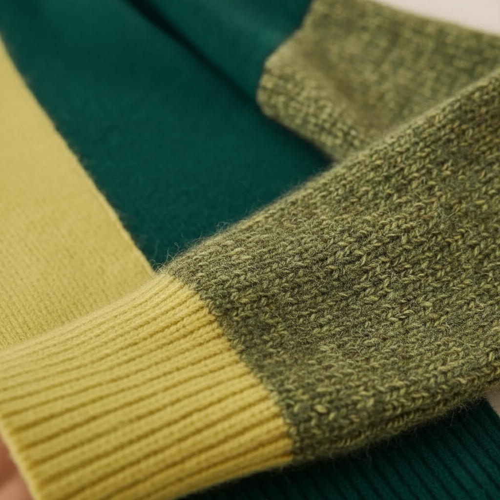 Paula – Turtleneck in Citrus and Emerald Green