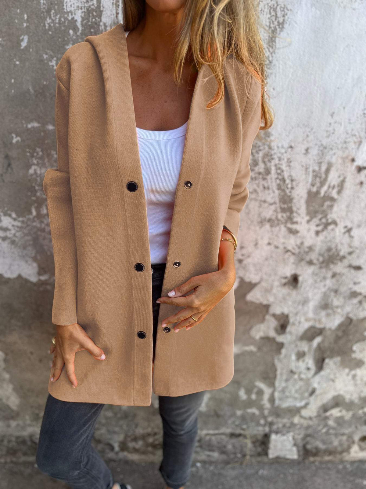 Evelyn Cosy Button-Up Jacket