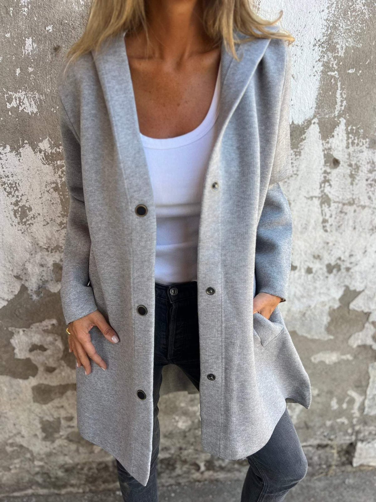 Evelyn Cosy Button-Up Jacket