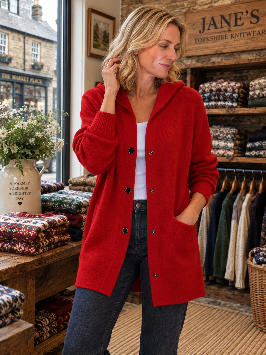 Evelyn Cosy Button-Up Jacket