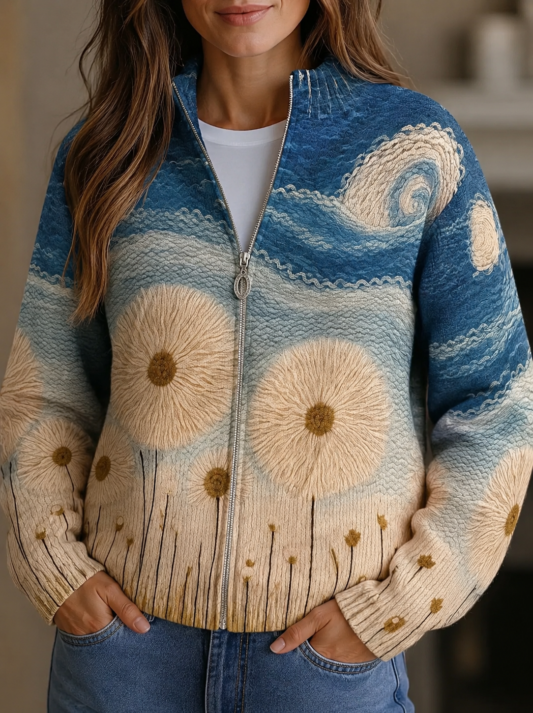 Florence | Meadow Zip Cardigan