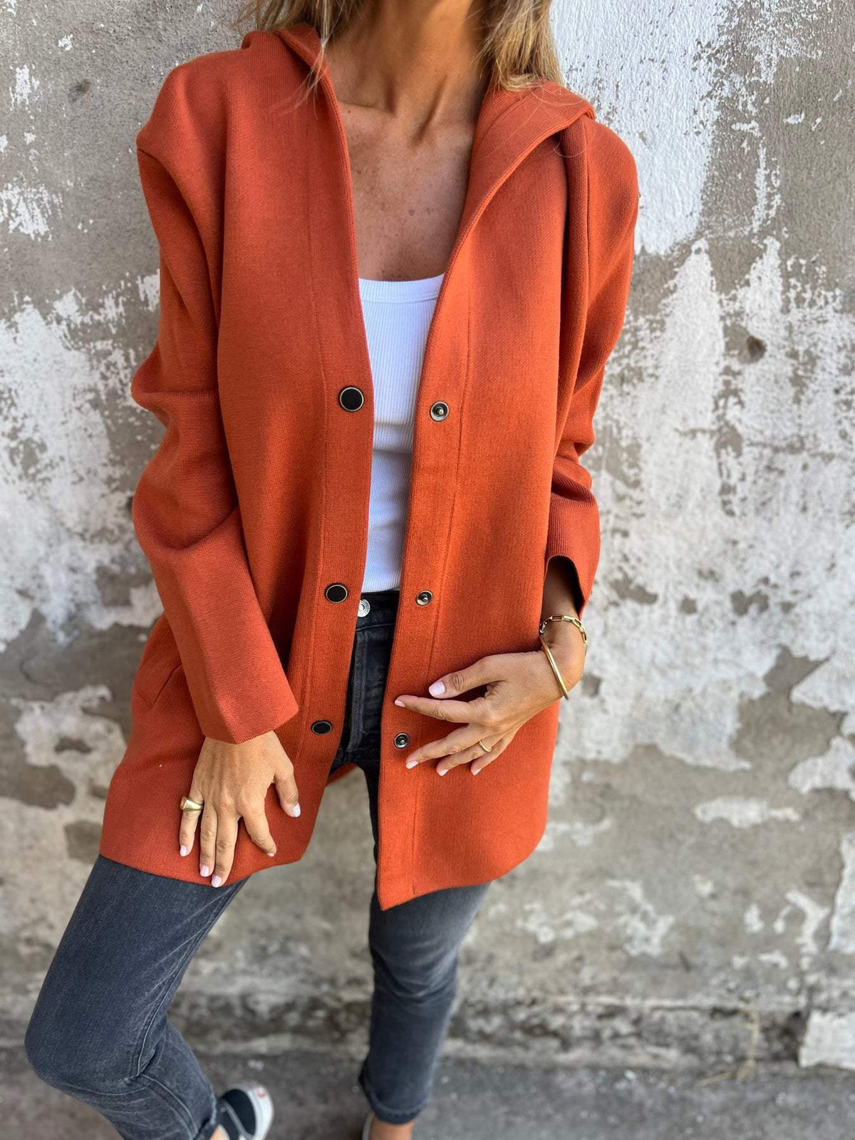 Evelyn Cosy Button-Up Jacket