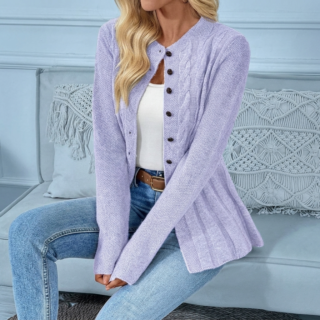 Margot | Ribbed Button Cardigan
