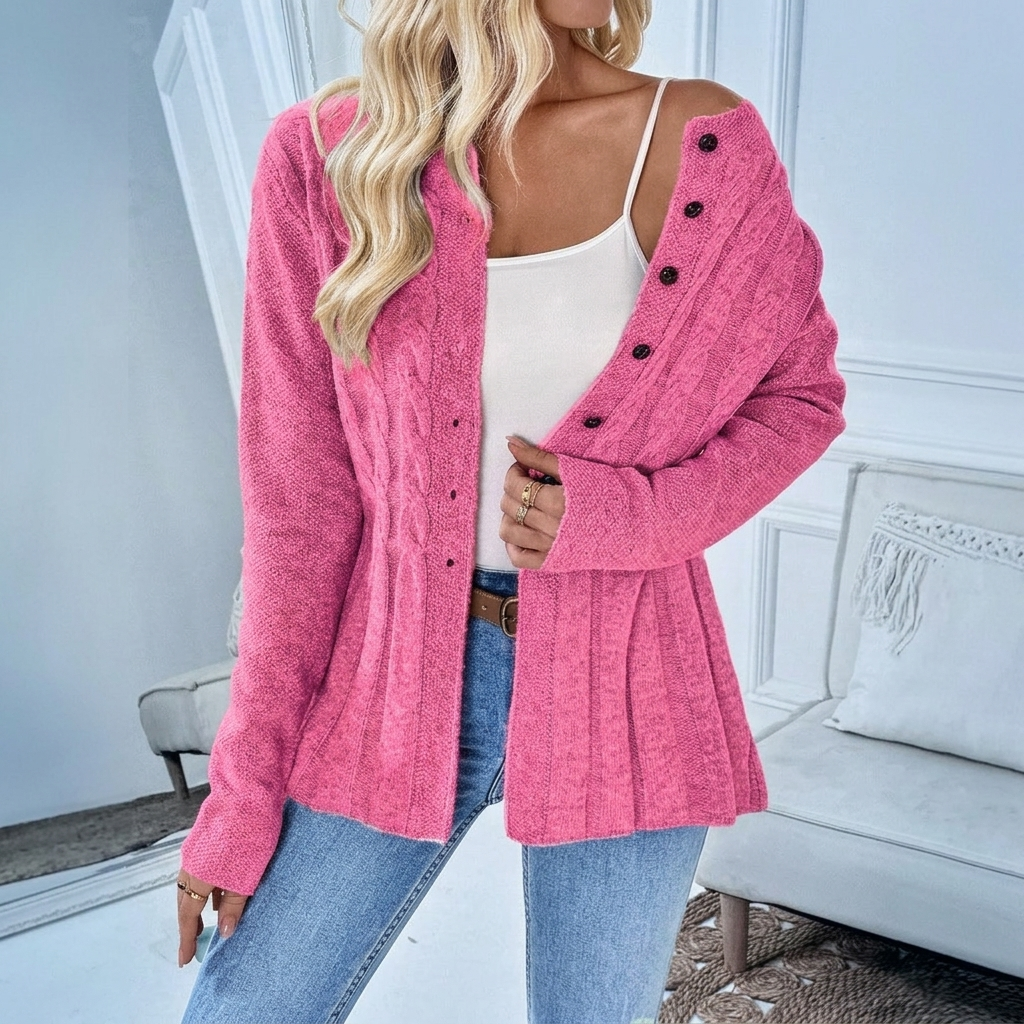 Margot | Ribbed Button Cardigan