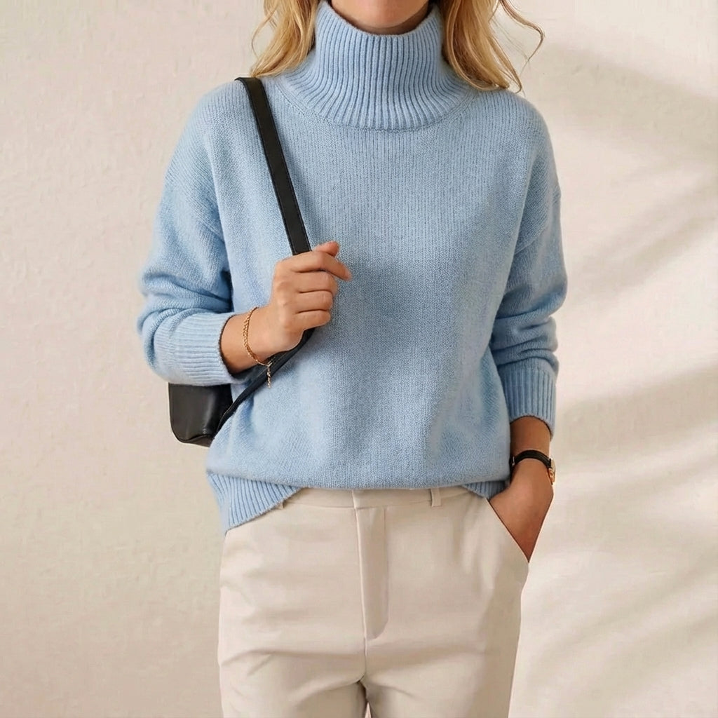 Harriet – Turtleneck in Sky Blue