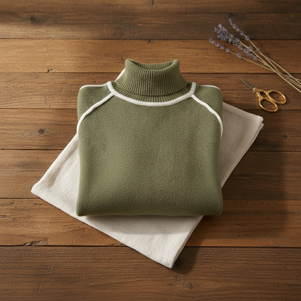 Julie – Striped Turtleneck Jumper