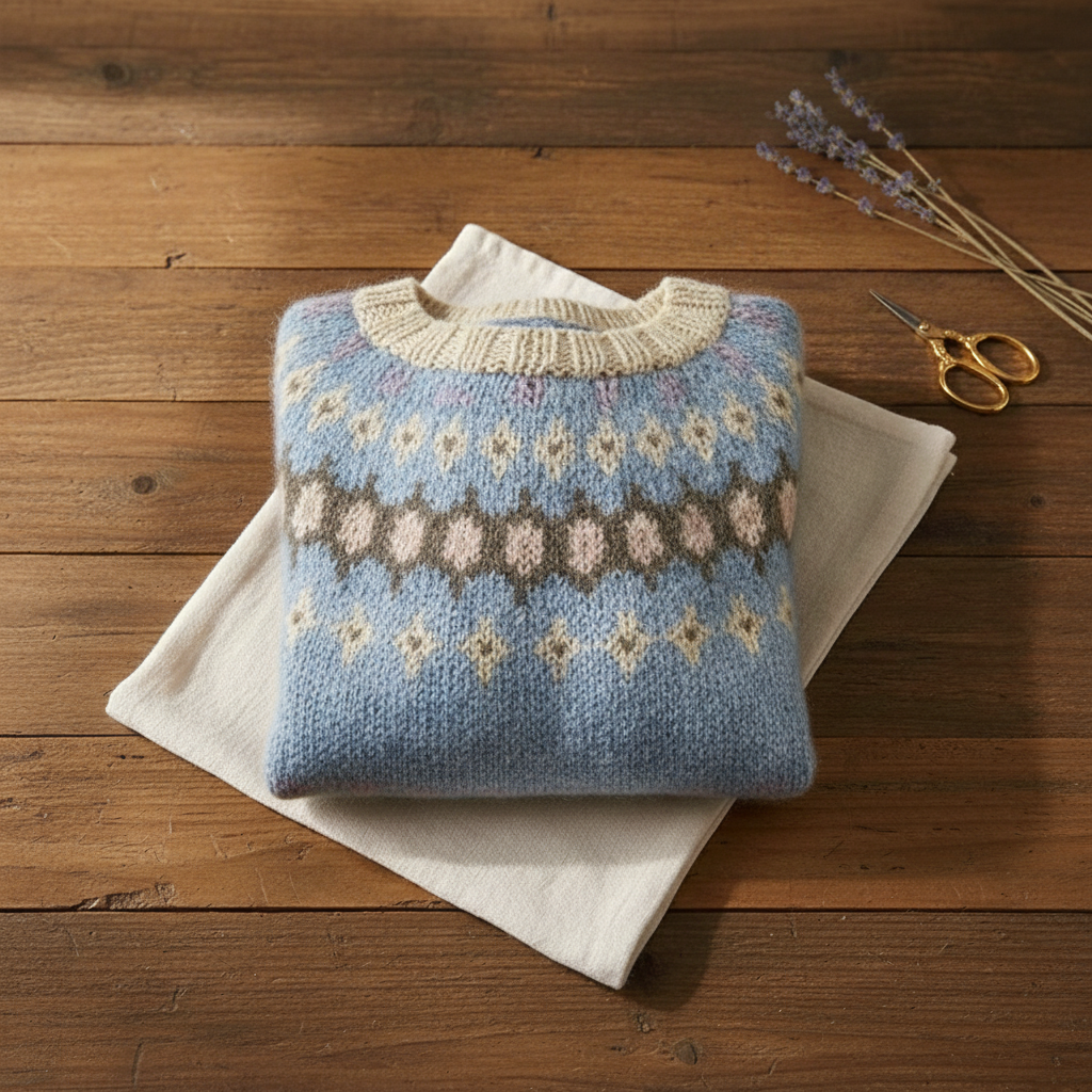 Isabella – Knitted Light Blue Jumper