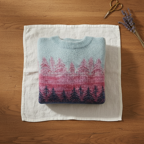 Abigail – Jumper with Gradient Ombre Pink-Purple