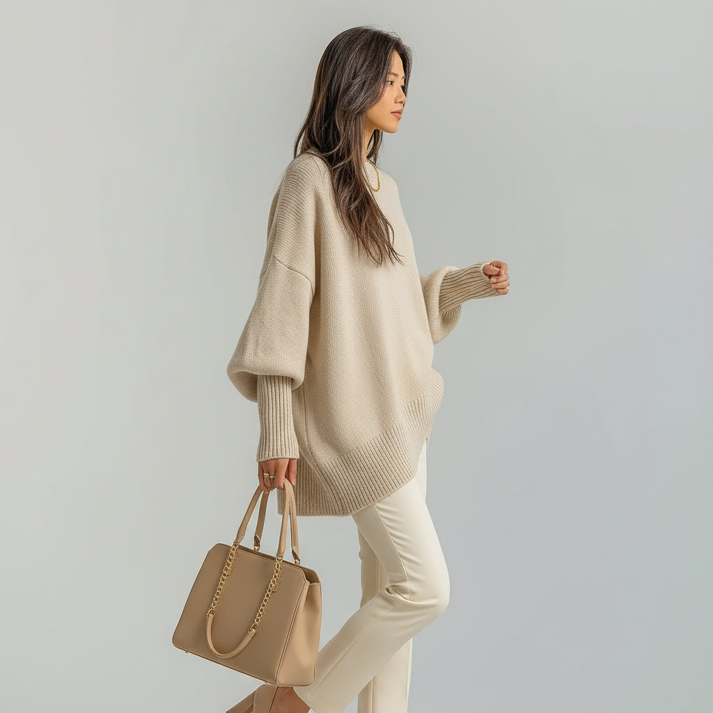 Agnes Draped Asymmetric Poncho
