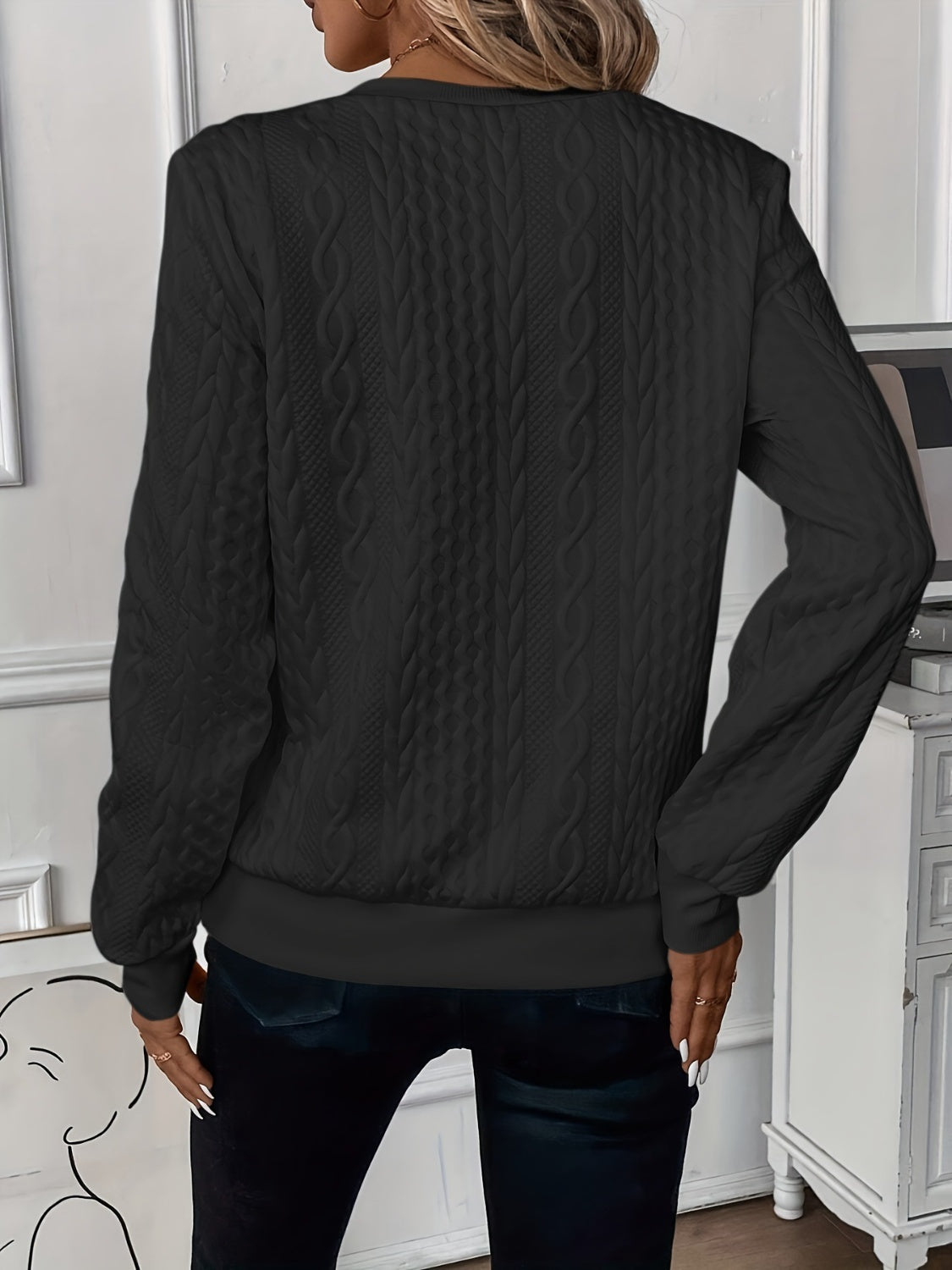 Pippa | Textured Half-Zip Jumper