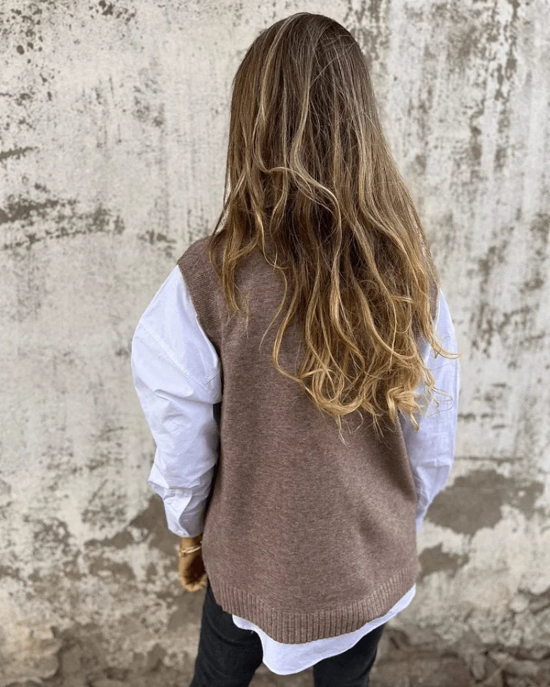 Beatrice V-Neck Knit Jumper