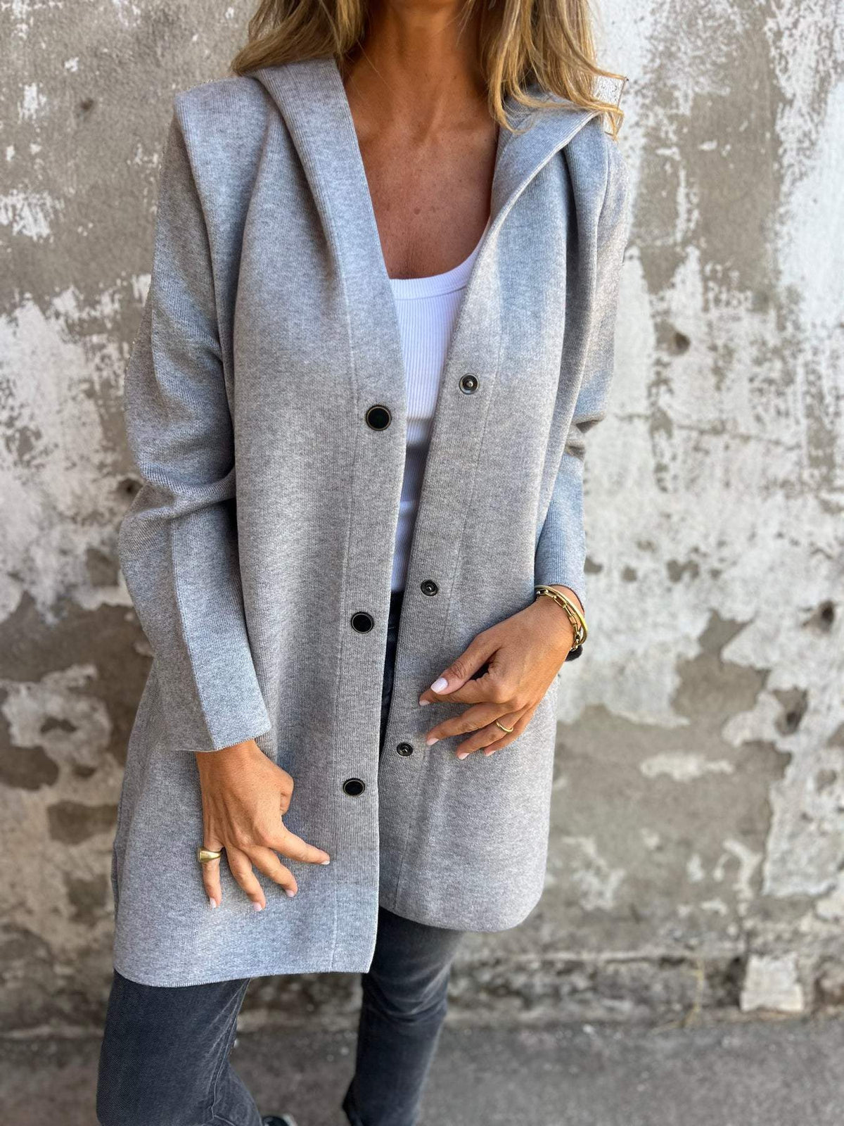 Evelyn Cosy Button-Up Jacket