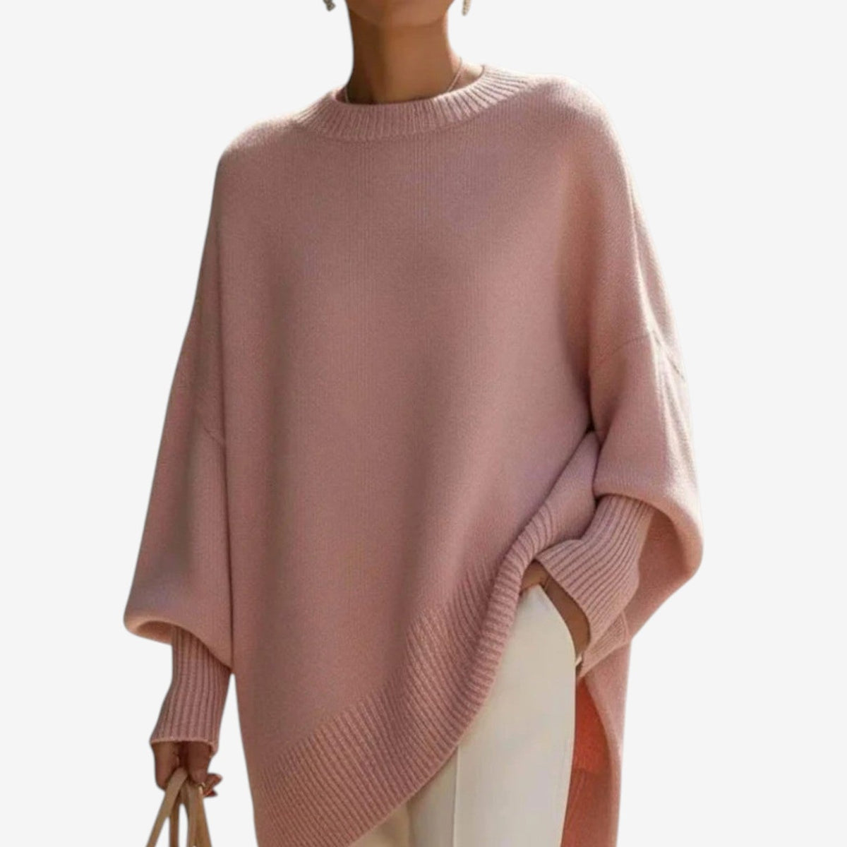 Agnes Draped Asymmetric Poncho