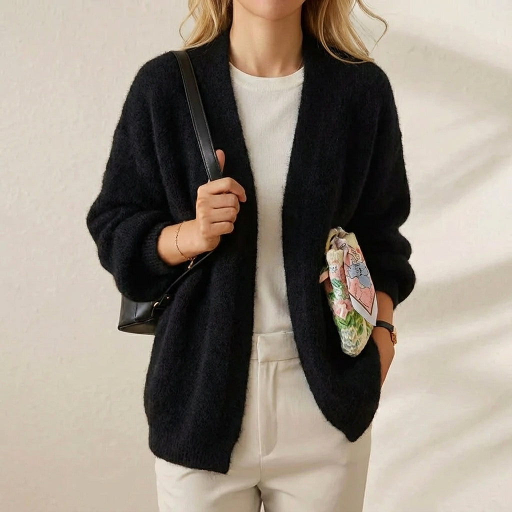 Annabel – Women's Relaxed Open Front Knit Cardigan