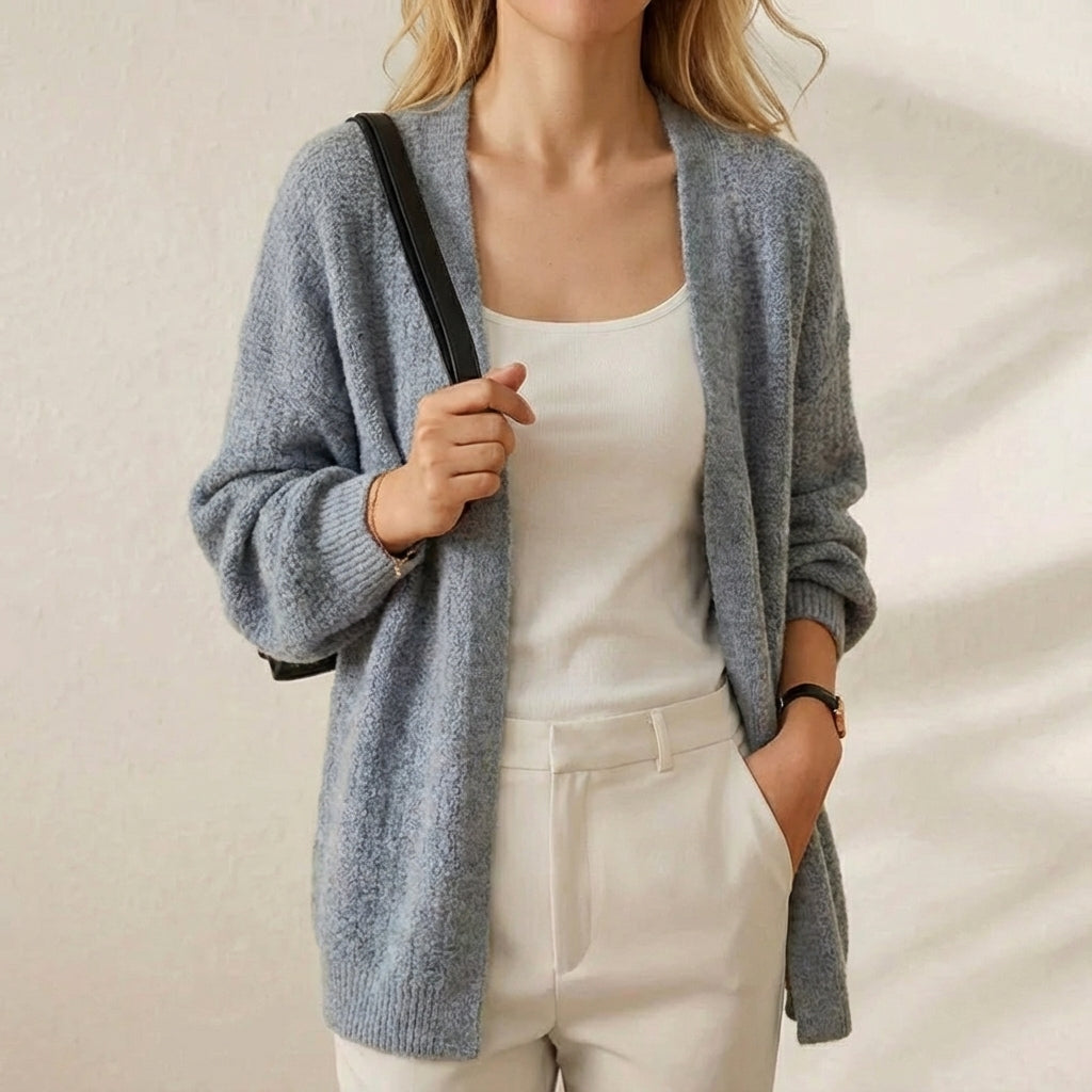 Annabel – Women's Relaxed Open Front Knit Cardigan