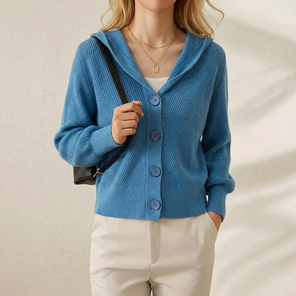 Eden – Women's Hooded Textured Knit Cardigan