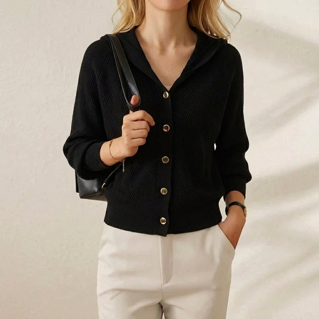 Eden – Women's Hooded Textured Knit Cardigan