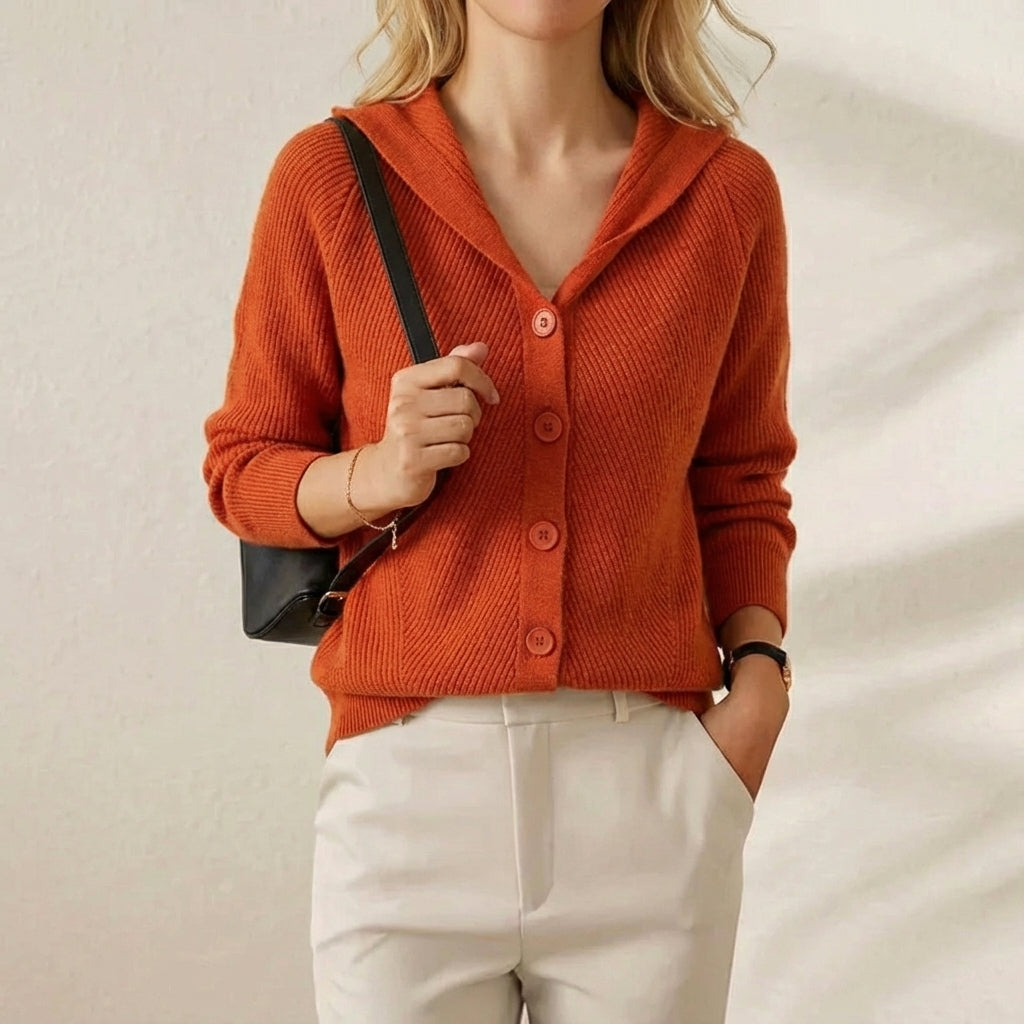 Eden – Women's Hooded Textured Knit Cardigan